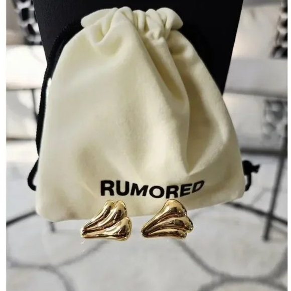 NWT $68 Rumored "Angel of Mine" Stud Earrings – Gold - Picture 4 of 6